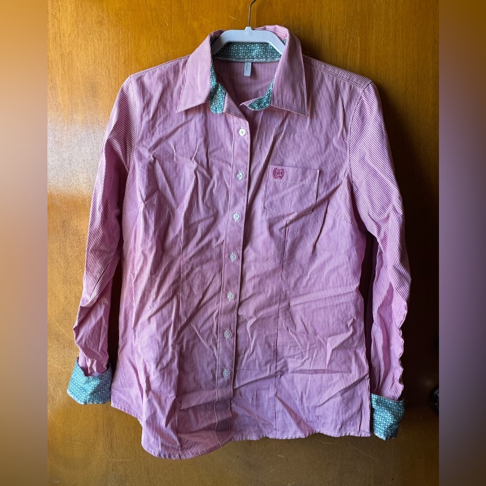 Cinch Pink and Blue Women's Blouse